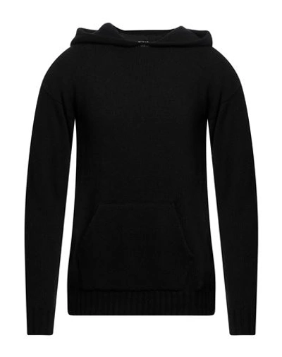 Alpha Studio Man Sweater Black Size 40 Recycled Wool, Viscose, Recycled Polyamide, Recycled Cashmere In Black