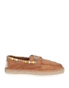 Lagoa Man Espadrilles Camel Size 9 Soft Leather In Beige