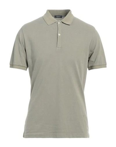 Rossopuro Man Polo Shirt Beige Size 4 Cotton In Sage Green