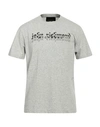 John Richmond Man T-shirt Grey Size M Cotton, Lycra