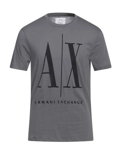 Armani Exchange Man T-shirt Black Size M Cotton In Black