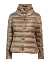 Annie P . Woman Down Jacket Sand Size 12 Polyamide In Beige