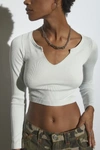 Out From Under Elias Seamless Notch Neck Top In Pale Blue