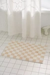 Urban Outfitters Checkerboard Bath Mat In Neutral Multi