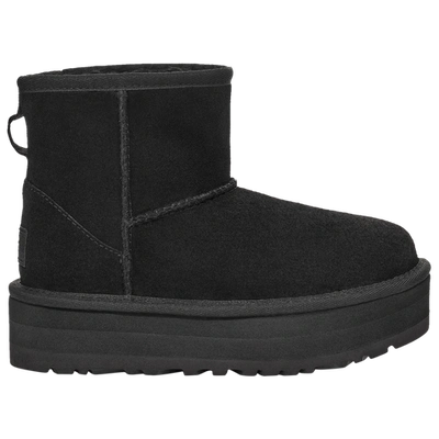 Ugg Kids' Classic Mini Platform Boot In Black/black