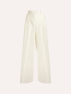 Ballantyne Wide-leg Trousers With Belt Loops And Pockets In White