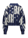 Off-white Multicolored Shibori Knit Sweater In Blue White