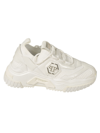 Philipp Plein Hi Top Sneakers In White Jersey In White