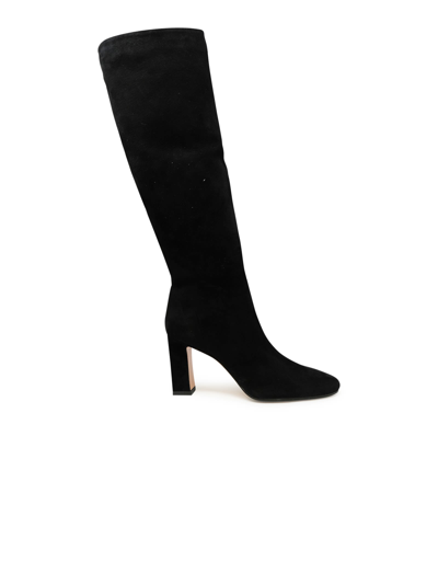 Aquazzura Black Leather Manzoni Boots 85