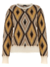 Etro Multicolour Diamond Pattern Sweater With Cozy Texture In Multi