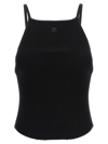 Courrèges Courreges "ribbed Knit Holistic Top In Black