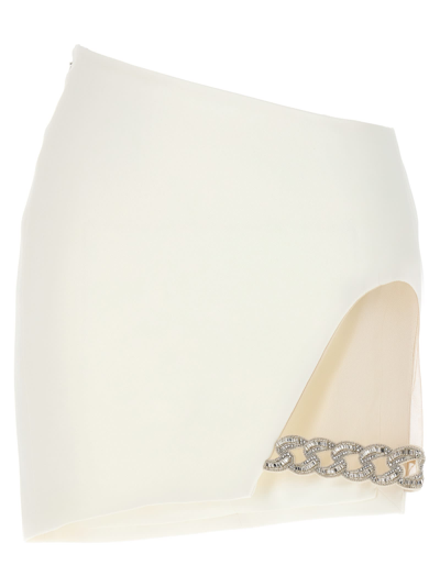 DAVID KOMA 3D CRYSTAL CHAIN MINI SKIRT