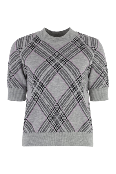 Giuseppe Di Morabito Short Sleeve Sweater In Grey