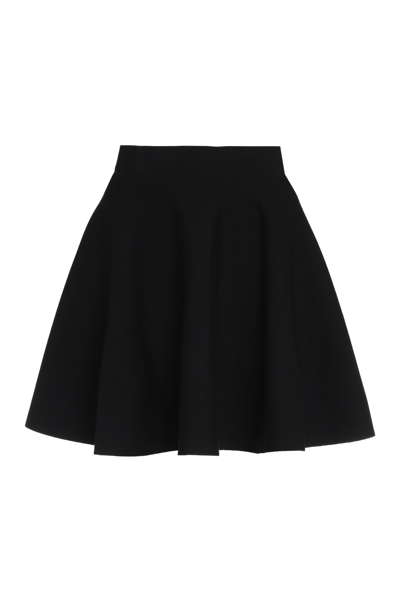 Nina Ricci Knitted Mini Skirt In Black
