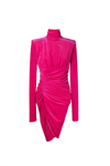 Alexandre Vauthier Ruched One-shoulder Dress In Rose