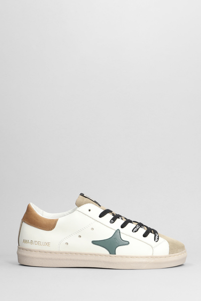 Ama Brand Sneakers In White Suede And Leather