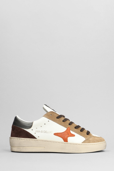 Ama Brand Sneakers In White Suede And Leather