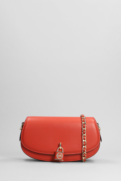 Michael Kors Mila Shoulder Bag In Red Leather