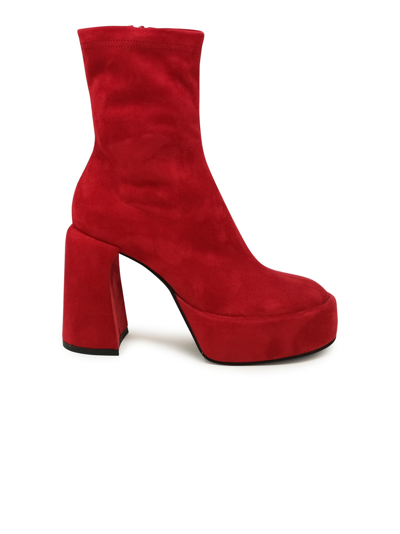 Elena Iachi Red Ecodaino Zelda Ankle Boots