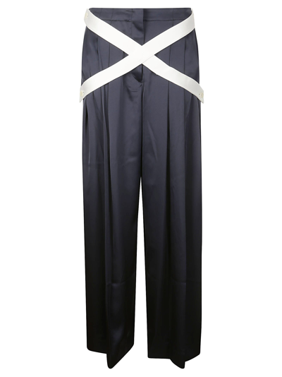 JW ANDERSON CROSSOVER STRAP WIDE LEG TROUSERS