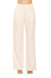 Alexia Admor Ellie Pleated Wide Leg Pants In Ivory