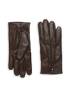 FERRAGAMO Snap Leather Gloves