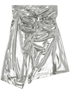 DIESEL DIESEL O-MELT DRAPED MIDI SKIRT WITH FOIL COATING