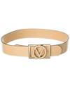 Valentino By Mario Valentino Dolly Leather Belt In Beige