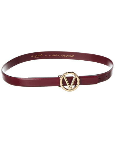 Valentino By Mario Valentino Baby Bombe Leather Belt In Red