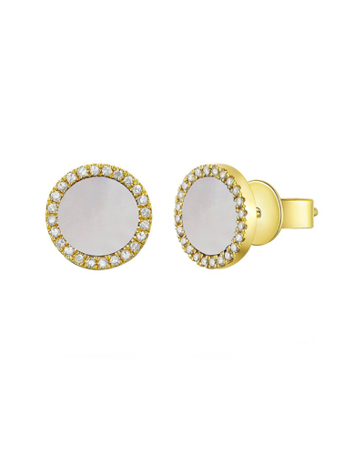 Sabrina Designs 14k Diamond Pearl Round Studs