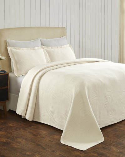 Superior Cascade Jacquard Matelasse 3pc Bedspread Set In Ivory