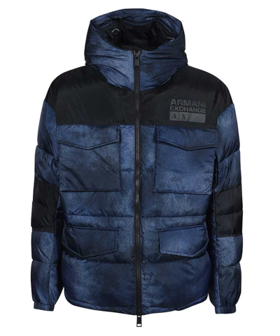 Armani Exchange Caban Coat In Blue