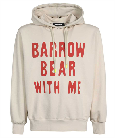 Barrow Logo-print Cotton Hoodie In Beige