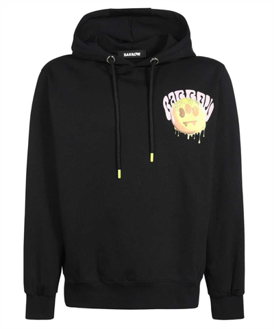 Barrow Logo-print Cotton Hoodie In Black