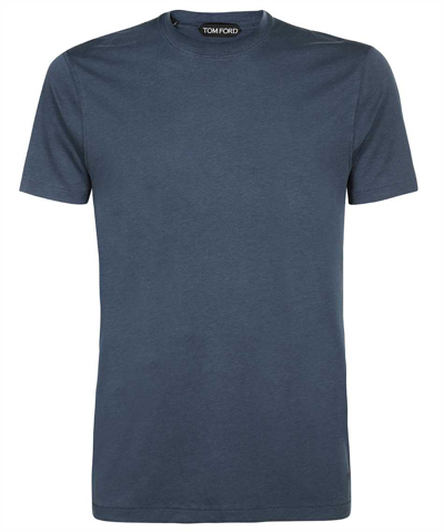 Tom Ford Crew Neck T-shirt In Blue