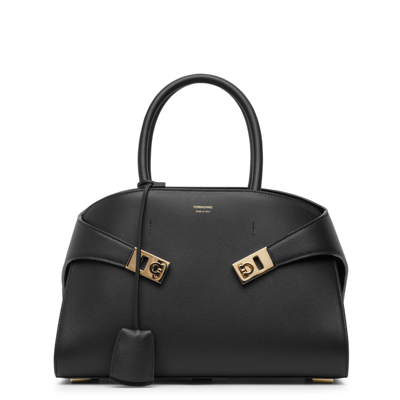 Ferragamo Hug Black Small Top Handle Bag