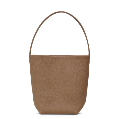 The Row Small N/s Park Taupe Matte Grain Tote Bag