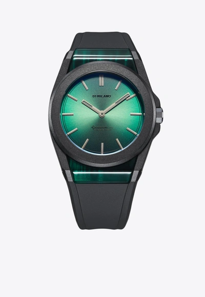 D1 Milano Watch Carbonlite 40.5mm In Black/green