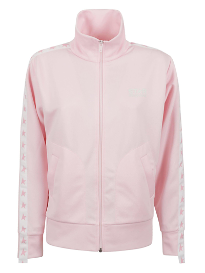 Golden Goose Star Track Jersey Sweatshirt In Pink