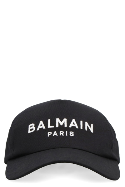 Balmain Logo Baseball Cap In Black