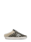 Golden Goose Super-star Sabot Glitter Upper Suede Star Shearling Lining In Metallic