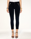 Ramy Brook Helena High-rise Velvet Skinny Pant In Black Velvet