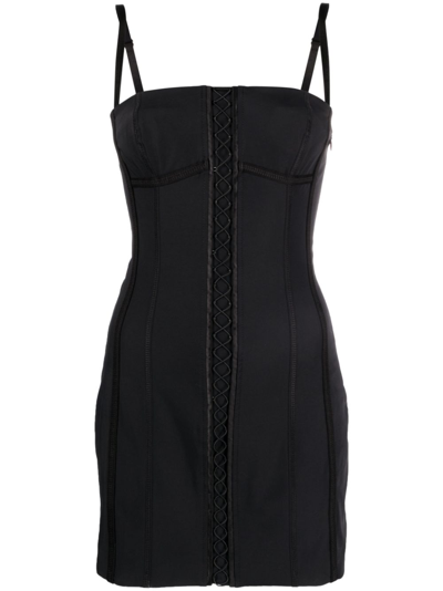 Misbhv Lara Boned Corset Minidress In Black