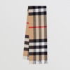 Burberry Check Cashmere Scarf In Archive Beige