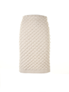 Bottega Veneta Wool Midi Skirt With Fish Scale Detail In Dove