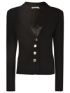 ALESSANDRA RICH FITTED BUTTONED BLAZER