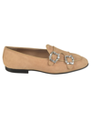 Edhen Milano Crystal Buckle Loafers In Jut