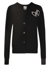 Patou Wool Cashmere Cardigan In Black