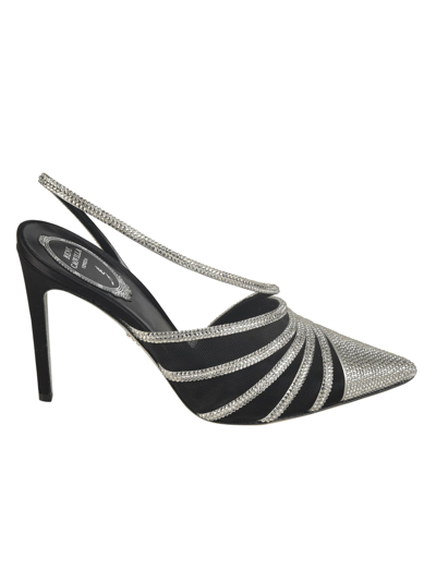 René Caovilla Embellished Pumps In Black