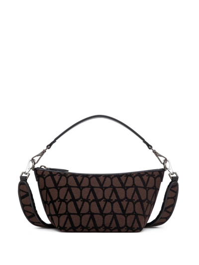 Valentino Garavani Toile Iconographe Crossbody Bags Brown